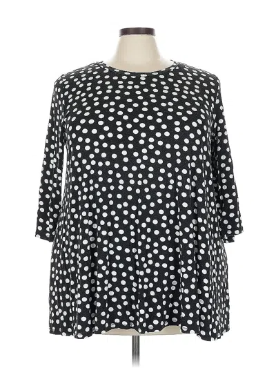 Pre-owned Jessica London 3/4 Sleeve T-shirt In Black