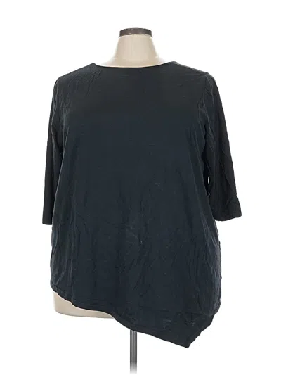 Pre-owned Jessica London 3/4 Sleeve T-shirt In Black