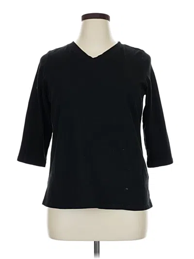 Pre-owned Jessica London 3/4 Sleeve T-shirt In Black