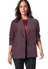 Jessica London Bi-stretch Shaped Blazer In Brown