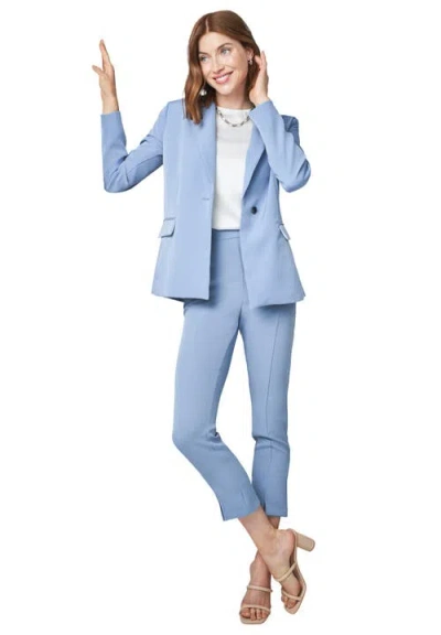 Jessica London Bi-stretch Shaped Blazer In Gray