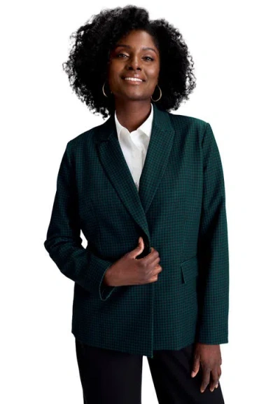 Jessica London Bi-stretch Shaped Blazer In Green