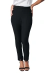 Jessica London Bi-stretch Slit Front Ankle Pant In Black