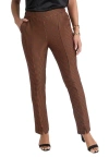 Jessica London Bi-stretch Slit Front Ankle Pant In Brown