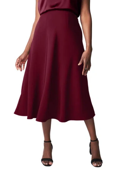 Jessica London Bi-stretch Swing Skirt In Brown