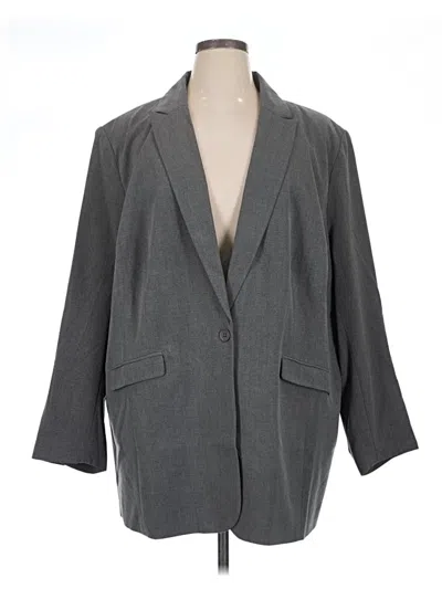 Pre-owned Jessica London Blazer Jacket In Gray