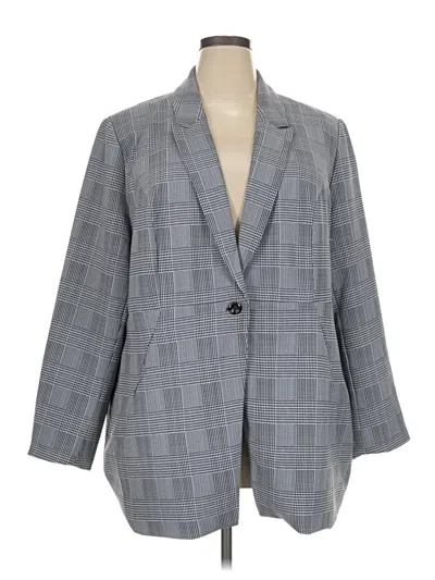Pre-owned Jessica London Blazer Jacket In Gray