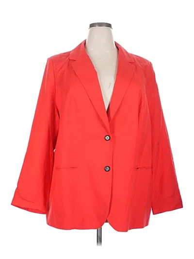 Pre-owned Jessica London Blazer Jacket In Red