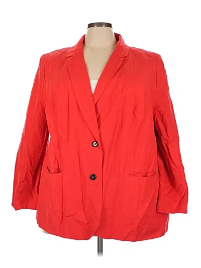 Pre-owned Jessica London Blazer Jacket In Red