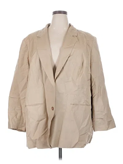 Pre-owned Jessica London Blazer Jacket In Tan