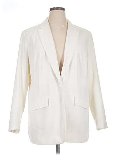 Pre-owned Jessica London Blazer Jacket In White