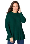 Jessica London Cable Peplum In Green