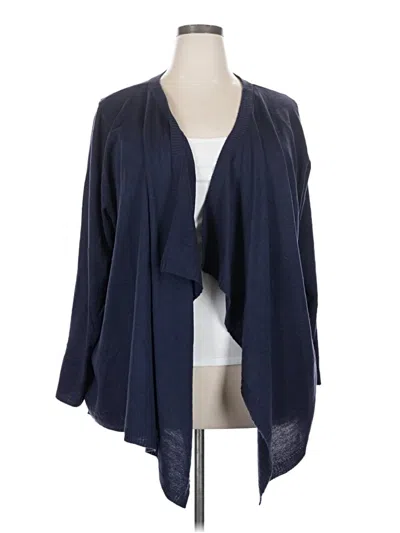 Pre-owned Jessica London Cardigan Sweater In Blue