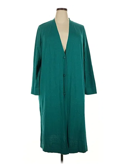 Pre-owned Jessica London Cardigan Sweater In Blue