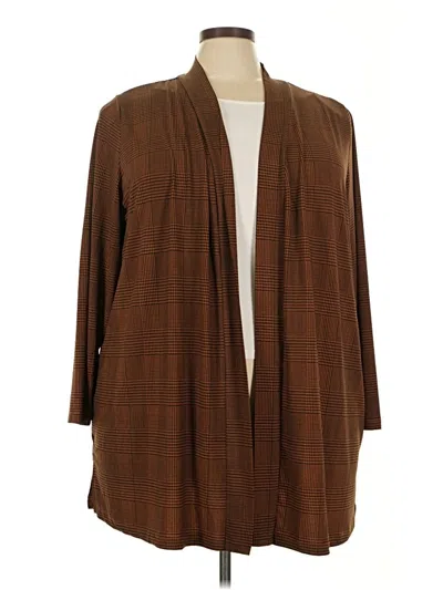 Pre-owned Jessica London Cardigan Sweater In Brown