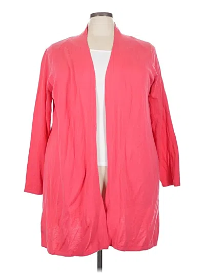 Pre-owned Jessica London Cardigan Sweater In Pink