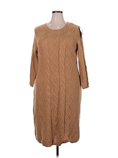 Pre-owned Jessica London Casual Dress In Brown