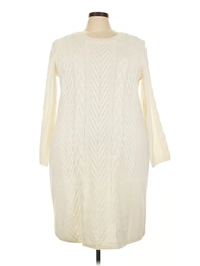 Pre-owned Jessica London Casual Dress In White