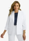Jessica London Cinched Sleeve Blazer In White