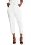 Jessica London Classic Cotton Denim Capri In White