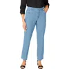 Jessica London Classic Cotton Denim Straight-leg Jean In Burgundy