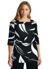 Jessica London Cold Shoulder Top In Black