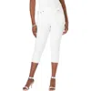 Jessica London Comfort Waist Stretch Denim Capris In White