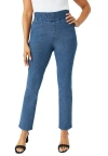 Jessica London Comfort Waist Stretch Denim Straight Leg Jean In Blue