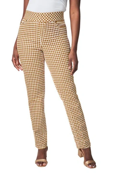 Jessica London Comfort Waist Stretch Denim Straight Leg Jean In Brown