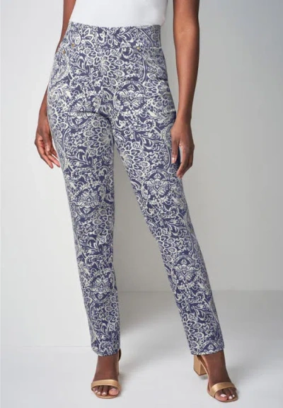 Jessica London Comfort Waist Stretch Denim Straight Leg Jean In Gray