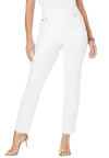 Jessica London Comfort Waist Stretch Denim Straight Leg Jean In White