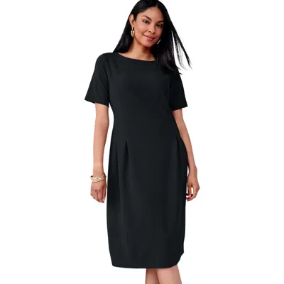 Jessica London Crepe Fit And Flare Dress In Multi