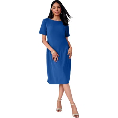 Jessica London Crepe Fit And Flare Dress In Multi