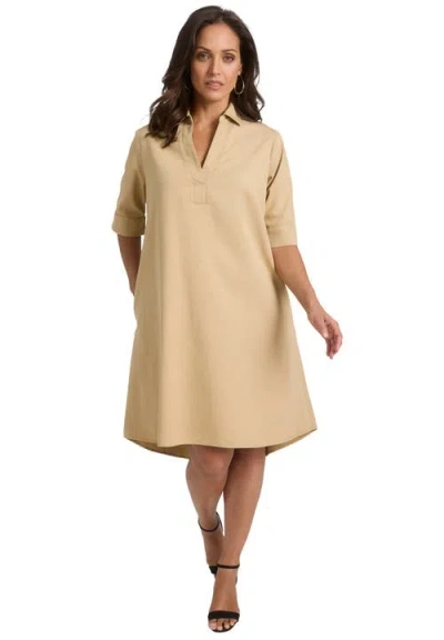 Jessica London Cuff Sleeve Denim Shirtdress In Gray