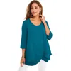 Jessica London Double Layer Tunic In Blue