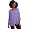 Jessica London Double Layer Tunic In Purple