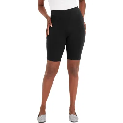 Jessica London Everyday Stretch Cotton Bike Short In Black