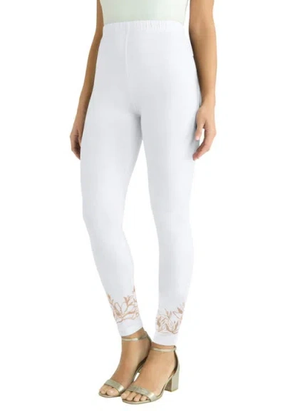 Jessica London Everyday Stretch Cotton Legging In Multi