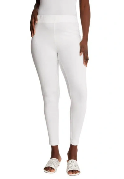 Jessica London Everyday Stretch Cotton Legging In White