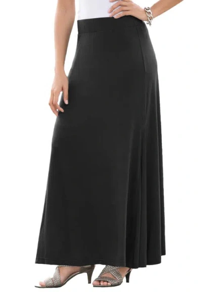 Jessica London Everyday Stretch Knit Maxi Skirt In Black