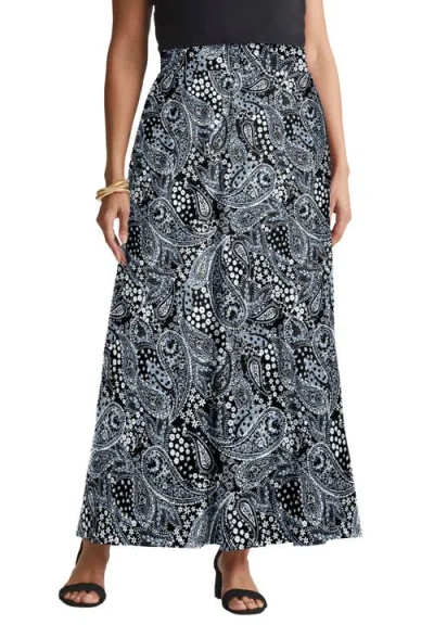 Jessica London Everyday Stretch Knit Maxi Skirt In Black