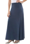 Jessica London Everyday Stretch Knit Maxi Skirt In Blue