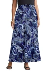 Jessica London Everyday Stretch Knit Maxi Skirt In Blue