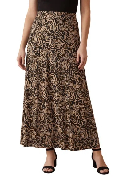 Jessica London Everyday Stretch Knit Maxi Skirt In Brown