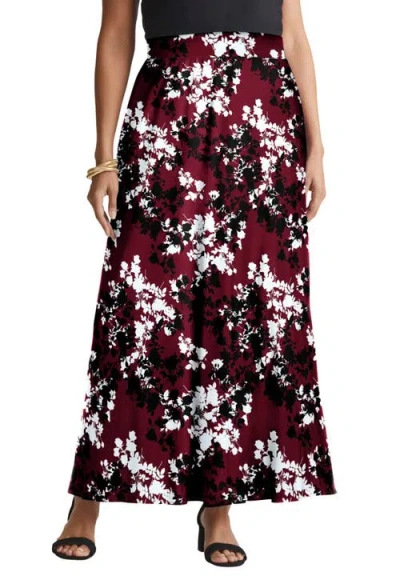 Jessica London Everyday Stretch Knit Maxi Skirt In Multi