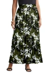 Jessica London Everyday Stretch Knit Maxi Skirt In Pattern