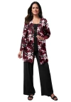 Jessica London Everyday Stretch Knit Open Front Cardigan In Multi