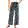 Jessica London Everyday Stretch Knit Wide Leg Pant In Black