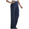 Jessica London Everyday Stretch Knit Wide Leg Pant In Blue
