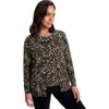 Jessica London Fine Gauge Button-front Cardigan In Animal Print